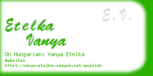 etelka vanya business card